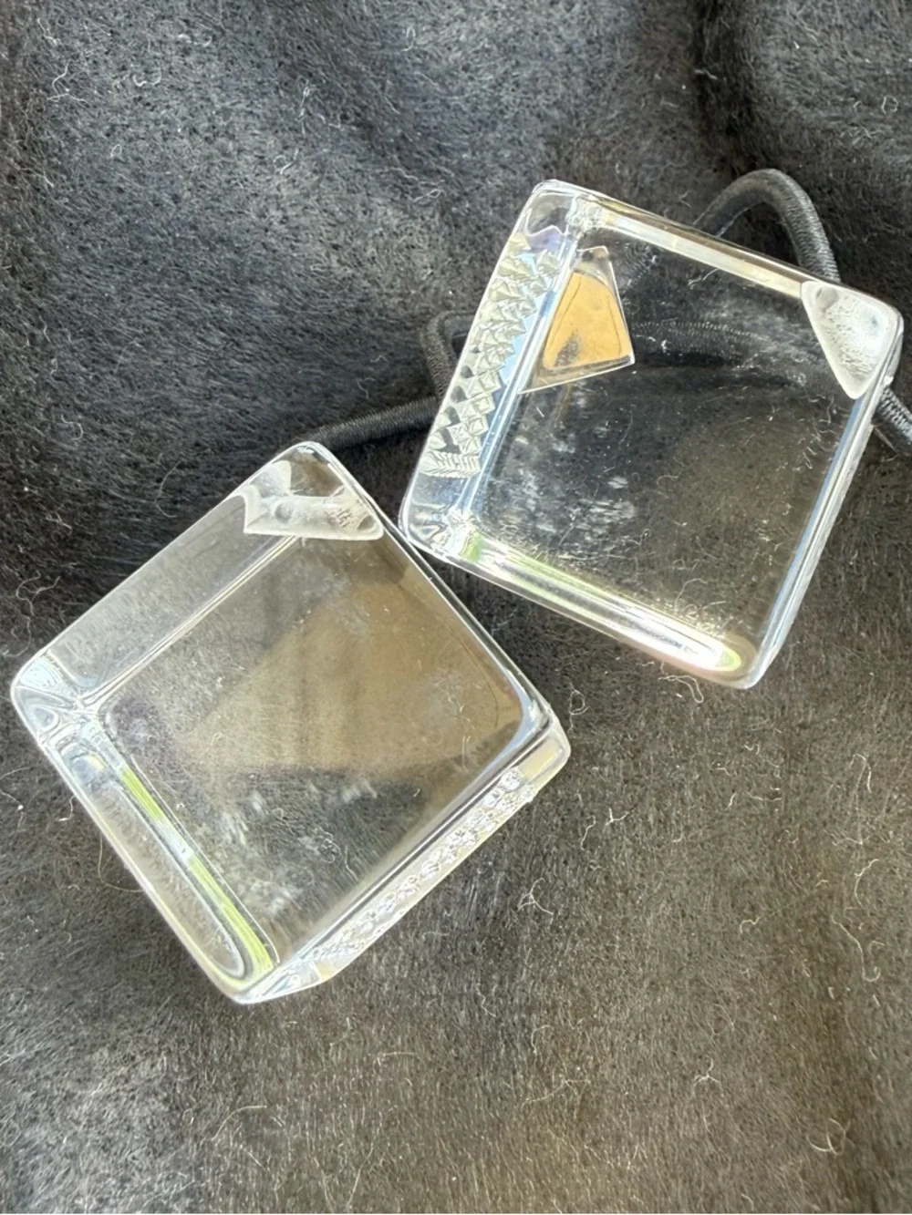 Louis Vuitton Dice Hair Tie Hair Accessory Authentic Rhinestone Cube Crystal - Picture 5 of 8